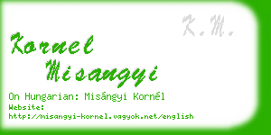 kornel misangyi business card