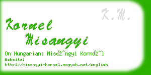 kornel misangyi business card